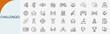 © rayzign - business challenges icon set, goal achievement and problem solving icons