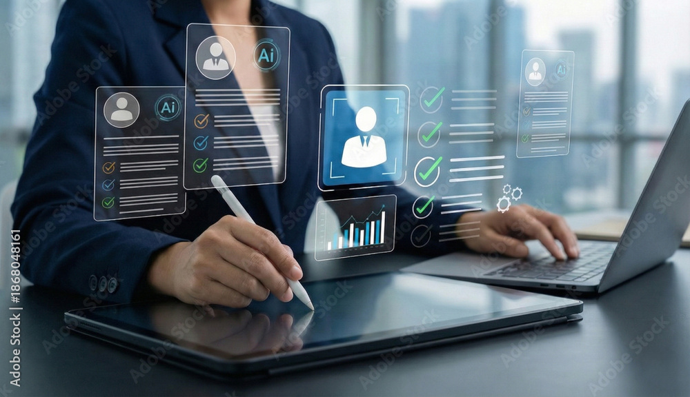 AI recruitment system and human resource using digital technology to ...