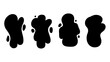 © Saji - Abstract black shapes on white background vector illustration
