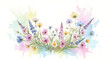 © Fizzah - Delicate watercolor wildflowers blooming with vibrant colors, perfect for a spring celebration or elegant nature-inspired design project, bringing joy and beauty