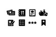 © Alla - Recipe Icon Set. Recipe Collection. Filled icon set of Recipe Collection: recipe cards, binder folder, digital