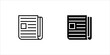 © susi - Newspaper icon outline, vector illustration on white background
