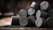 © marco - Charcoal briquettes stack