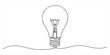 © Abir - Continuous one line drawing of electric light bulb, Lightbulb in simple linear style. Idea, brainstorm concept. Drawing of an electric light bulb with continuous line, Light bulb one continuous.
