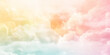 © Sharmin - Dreamy Pastel Sky with Soft Colorful Clouds. Ethereal Cloudscape with Pastel Gradient Colors