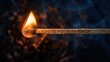 © Quiet Soul - A wooden matchstick with the words Ignite Your Passion engraved, burning with a bright flame against a dark, fiery background, symbolizing inspiration and drive.