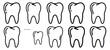 © Bipul - dental tooth medical health care outline icon set, line art minimal design