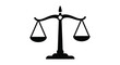 © nhpvect02 - A striking black silhouette of scales representing justice balance and legal decisions a symbolic illustration