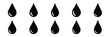 © Bina - water droplet silhouette icon set,Transport symbol. Vector illustration.