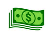 © Marty's Art - simple stack pile of wavy green bank currency cash money dollar notes icon vector on transparent background