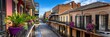 © Marina - Panoramic View of Vibrant French Quarter Street in New Orleans