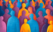 © Marusya Wrobel/Stocksy - Colorful silhouettes create a vibrant crowd in abstract art
