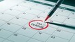 © Trendy Motion - Pen circling the words TAX DEADLINE on a calendar page indicating an important date