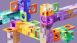 © Evgenii Mymrin/Stocksy - Colorful 3D Modular Network with Geometric Frames