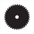 © Creative Ai Shop - Saw blade silhouette, Circular Saw Blade Silhouette vector illustration