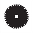 © Creative Ai Shop - Saw blade silhouette, Circular Saw Blade Silhouette vector illustration