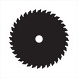 © Creative Ai Shop - Saw blade silhouette, Circular Saw Blade Silhouette vector illustration
