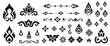 © welcome  saiful   - Thai decoration elements design collection featuring traditional patterns, lotus ornaments, floral symbols, elegant borders, corner motifs, and cultural decorative assets