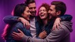 © Fridocha - Group of Friends Hugging and Laughing.