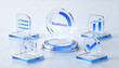 © Art_spiral - premium 3d digital illustration of a glass readiness dashboard featuring a glowing progress ring with icons for checkmark checklist gear and growth chart for business evaluation