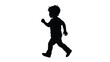 © MdGolam - A young child running with outstretched arm a striking black silhouette