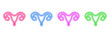 © MdSumon - Neon glowing uterus vector icons set, female reproductive system, gynecology, anatomy, women's health, fertility, vivid digital line illustration on transparent background.