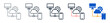© Awe Vector - Cloud Device different style icons set vector illustration.
