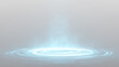 © TOMA - Glowing Futuristic Neon Circle PNG Overlay with Blue Purple Magic Portal and Energy Light Effect