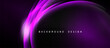 © antishock - Abstract purple light curves over black background. Modern design element, smooth gradients create dynamic visual effect.