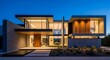 © ALFARUQ - Contemporary homes illuminated modern design at dusk