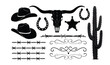 © alfa - Western cowboy symbols and decorative elements