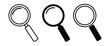 © Md - Minimalist magnifying glass icons for search and zoom functions in a digital interface.