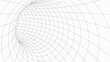 © Oleksandr - Abstract 3D tunnel. Vector wormhole. Path from grid.