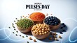© Vector Lab - Marking World Pulses Day on 10 February with a vibrant display of assorted, nutritious pulses, promoting global food security and sustainable healthy lifestyles