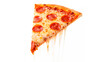 © Hanna - Slice of pepperoni pizza with cheese stretching isolated on transparent background cut out