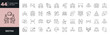 © hook  - Meeting icon set. Editable line icons. Vector illustration.