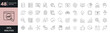 © hook  - Data analytics icon set. Editable line icons. Vector illustration.