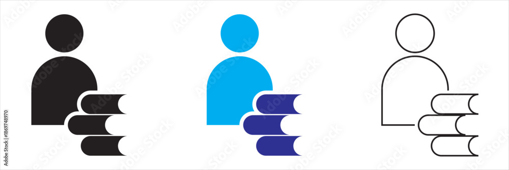 Education icons showing academic progress. Set of graduation cap ...