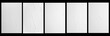 © Yevhenii - five white posters with folds isolated on a black background