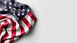 © Deepwood - American flag waving with copy space, patriotic background for Independence Day