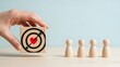 © Rahima - Customer acquisition strategy with a target audience and a heart in the center for customer care
