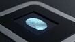 © Md - Fingerprint scan technology on modern security device
