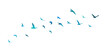 © Мария Неноглядова - Flying birds blue silhouette flock. hand drawing. Not AI. Vector illustration