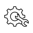 © Dmitrii - Gear with wrench icon representing mechanical engineering concept