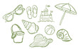 © atqa - Summer Beach Vacation Hand Drawn Doodle Icons