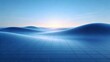 © 沈军 贡 - Abstract digital artwork featuring a blue grid pattern with wavy hills, smooth curves, and a serene sky gradient. Minimalist, futuristic aesthetic ideal for modern design and backgrounds.