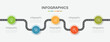 © Syntro - Business road map timeline infographic concept with 5 step, option, process. Business Events annual business presentation. Vector illustration.