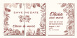 © Tarun - Elegant save the date cards with floral botanical illustrations wedding design