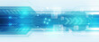 © Neural Canvas - Technology background abstract digital design modern concept with blue circuit line arrow pattern and glowing square shape for futuristic data flow Abstract technology background concept