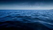 © Muhammad - Ocean view under starry night sky reflecting dark blue water and horizon